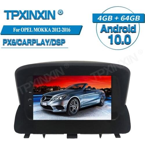 PX6 4+64G For OPEL MOKKA 2012-2016 Android 10 Car Multimedia Player GPS Navigation Audio Stereo Screen Head Unit Tape Recorder