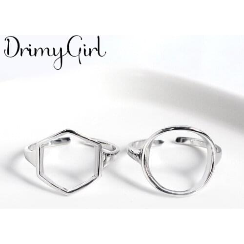 Boho Gothic New Circle Hexagon Rings For Women Men Jewelry Birthday Gift Romantic Wedding Engagement Drop Shipping