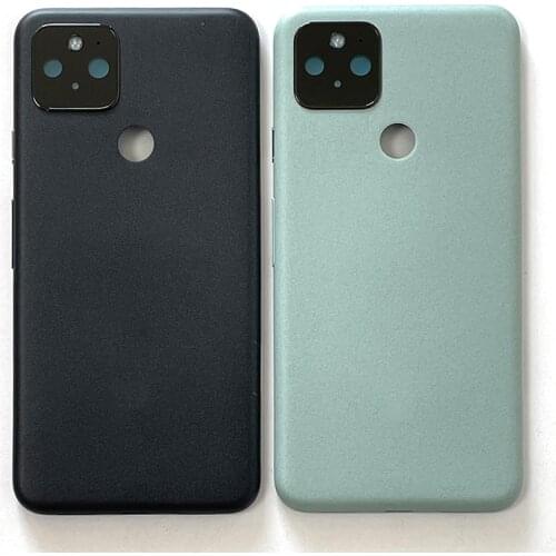 6.0'' Original For Google Pixel 5 GTT9Q Battery Cover Camera Frame Lens Housing For Google 5 Pixel5 GD1YQ+3M Sticker Flash