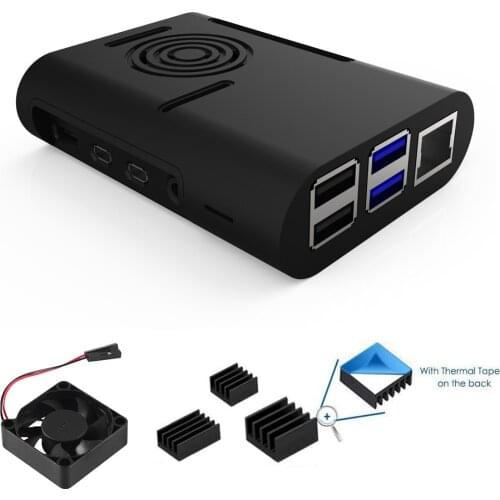 Raspberry pi 4 case Raspberry Pi Case with Cooling Fan, Raspberry Pi 4 Heatsink for Raspberry Pi 4 Model B, Pi 4B, Pi 4