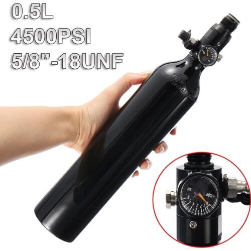 Paintball PCP Cylinder Tank 4500psi 0.5L High Compressed Air Bottle W/Regulator
