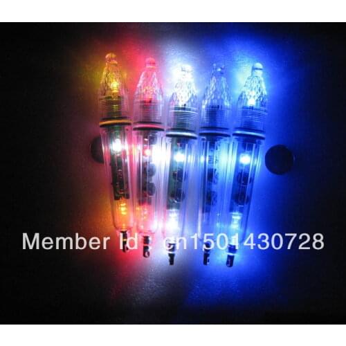 MR OCTOPUS5pcs LED Deep Drop Underwater Flash Fishing Light Mini 16.5CM Color-gathering Noctilucentwhite colour