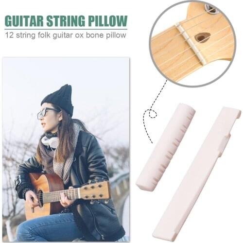 12 Strings Acoustic Guitar Cattle Bone Bridge Saddle Nut Musical Instrument Part Classical Electric Acoustic Guitar Nut Set