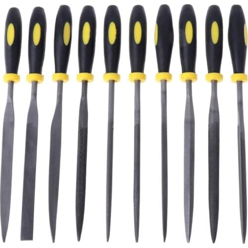 10 Pcs Needle File Set For Jeweler Wood Carving Craft Metal Glass Stone 3 Sizes