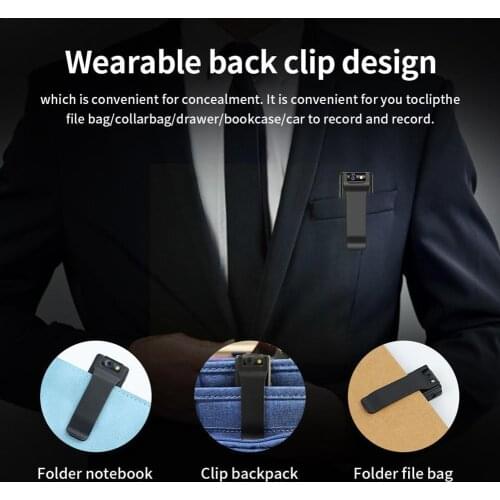 Body Wearable Camera Back Clip HD 1080P Digital Video Video Recorder DV Photo Frame 30 Camera Sound Vision Rate Night Infra T7W4
