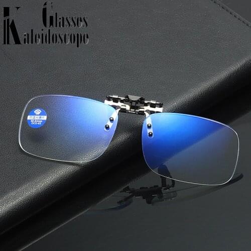 Portable Clip On Reading Glasses Women Anti Blue Light Blocking Presbyopic Eyeglasses Men Flip Clips Lens Magnifier +1.0 1.5 2.5