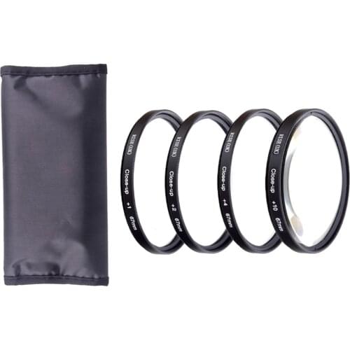 RISE(UK) 49/52/55/58/62/67/72/77mm Close-Up +1+2+4+10 Macro Lens Filter Set for Nikon Canon SLR DSLR Camera
