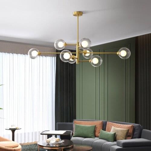 Post Modern Chandeliers Glass Luxury Pendent lamp Living Room Lighting Decoration Bronze chandelier For Home