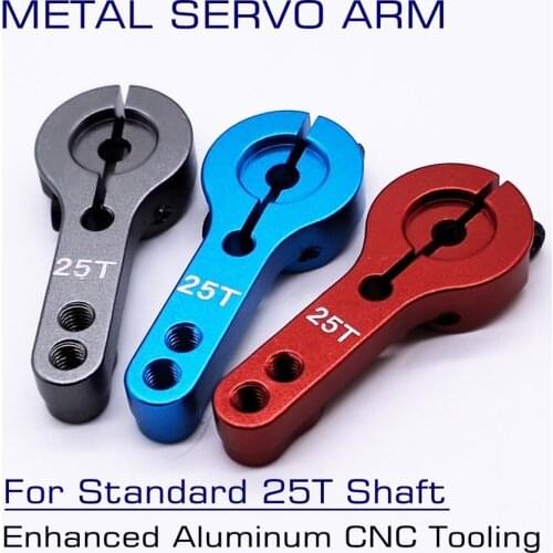 Standard 25T Aluminum Alloy Metal Servo Arm Horn For RC Car Airplane 1:8 1:10 Crawler Fix-wing Robot Arm Automation