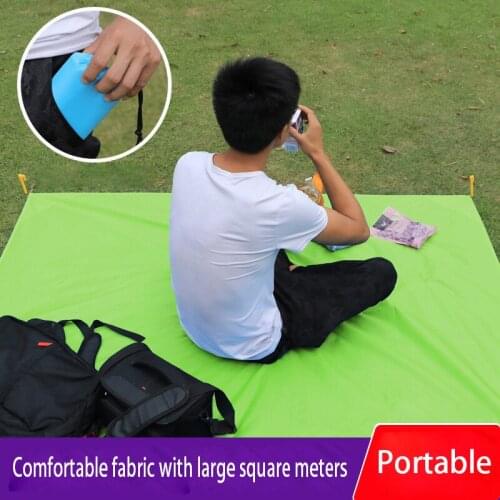 Super Light Portable Pocket Picnic Mat Waterproof Beach Mat Folding Picnic Camping Pad Oxford Cloth 210T Anti-Tear Plaid Cloth