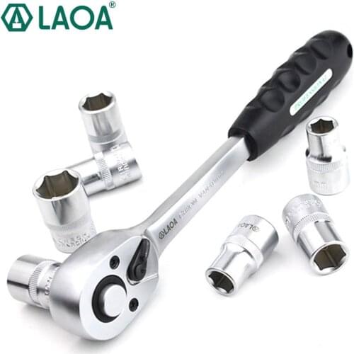 LAOA 36 Teeth Ratchet Socket Wrench High Torque Cr-V Steel Fast Spanner Quick Release Car Repair Tools