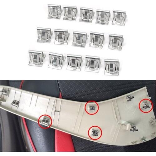 Universal 15Pcs Car Fasteners Interior Trim Plate Fixed Iron Clip Buckle Car Dashboards DVD Auto accessories