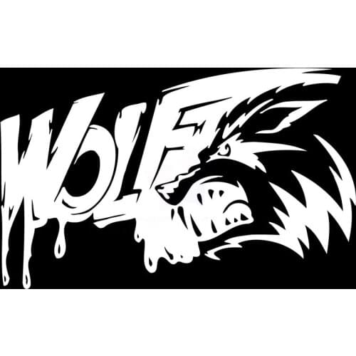 Personality BLOODY ANGRY WOLF TEETH Vinyl Decal Car Window Sticker Anti-UV Waterproof Window Windshield Accessories Black/Silver