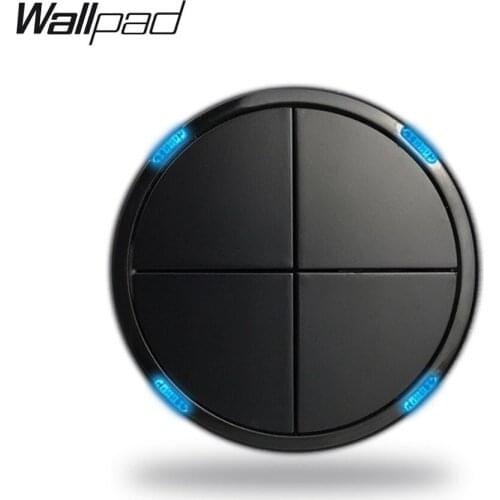 Wallpad L6 4 Gang 2 Way Modular 5 Colors Push Return Button LED Wall Light Power Switch DIY Free Combination LED Indicator