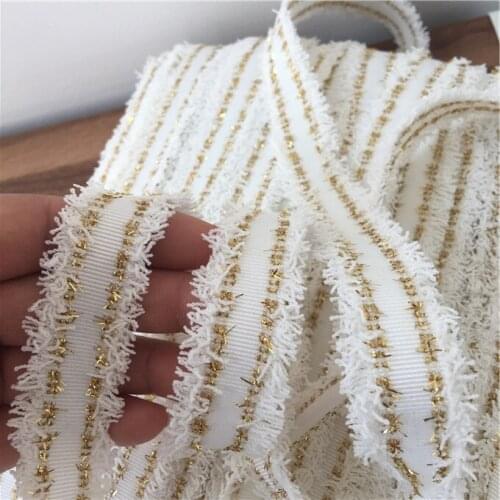 10Yard/Lot Handmade DIY Ribbon Lace Trim Tassel Fringe Accessories Clothing Cuff Skirt Curtain Table Sweater Decorative Beige
