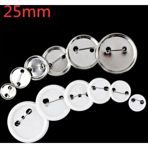 100 Pcs/Set 25mm Metal Badge Custom Supplies Personalized DIY Production Blank Badge Supplies Accessories