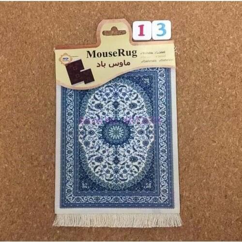 200pcs/lot Persian Mini Woven Rug Mat Mousepad Carpet Pattern Cup Mouse Pad with Fring Retro Style Home Office Table Decor Craft