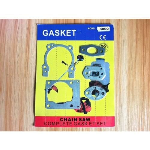 3 X Gasket set for Zenoah G3800 3800 38CC 38 chainsaw cylinder crankcase carburetor muffler exhaust gasket replacement