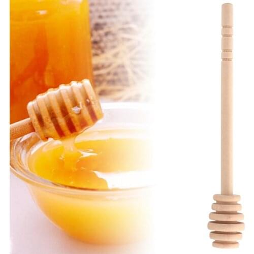 50 PCS/Set Honey Spoon Long Handle Wooden Honey Mixing Stick For Coffee Milk Tea Stir Supplies Kitchen Tool
