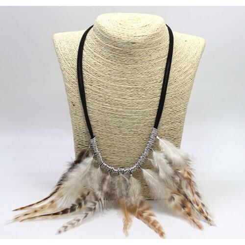 Promotions Feather Necklace Fashion Long Women Jewelry Vintage Statement Necklace Collares Femme Top Selling Bijoux N15614