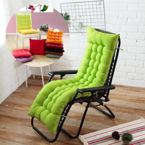 Long cushion Recliner chair Cushion Thicken Foldable Rocking Chair Cushion long Chair Couch Seat Cushion Pads Garden Lounger mat