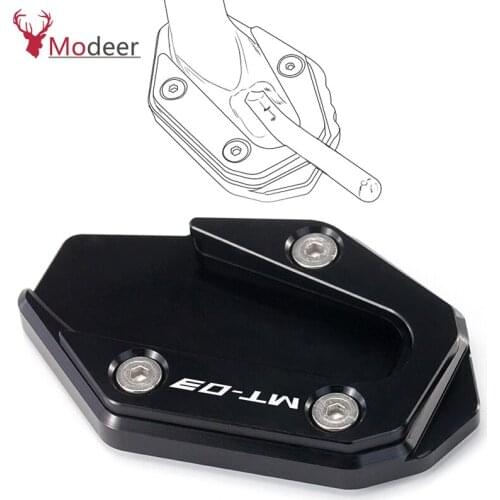 For Motorcycle Yamaha MT03 MT 03 2015 2016 2017 2018 2019 2020 Accessories Kckstand Extension Foot Side Stand Enlarger Plate Pad
