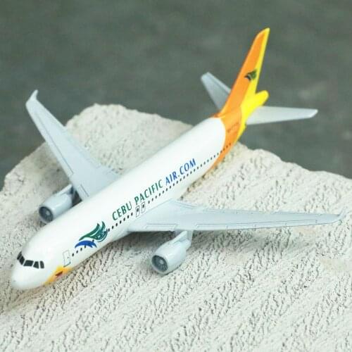 Philippines CEBU A320 Airplane Diecast Aircraft Model 6" Metal Plane Aeroplane Home Office Decor Mini Moto Toys for Children