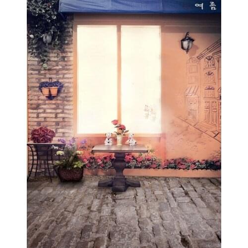 Stone Floor Flowers Photography Backdrops Photo Props Studio Background 5x7ft