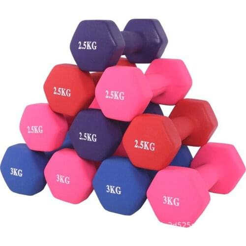 Dip Hexagon Dumbbells for Men and Women, Cast Iron Dumbbells