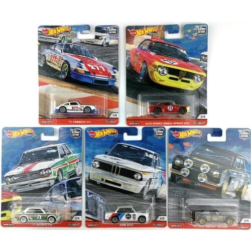 Hot Wheels Cars Car Culture Door Slammers PORSCHEs 911 DATSUN 510 1:64 Collection Real Riders Metal Diecast Model Car FPY86