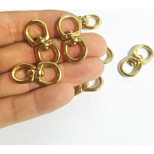 AIJJU 32*10mm Rotating Ring 8 Word Toroid Solid Brass Universal Ring Pet collar DIY Leather With Luggage 360 Rotating Connection