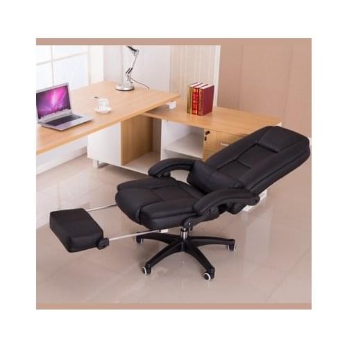 Computer chair home fashion leisure chair can lay the boss chair staff chair swivel chair leather art chair at the noon hour