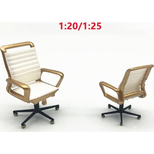 1/20 1/25 Scale DIY Office Desk Model Swivel Chair Miniature Dollhouse Model Toy