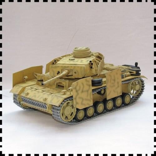 1:25 Scale WWII PzKpfw III Ausf.M Medium Tank DIY Handcraft PAPER MODEL KIT Puzzles Handmade Toy DIY