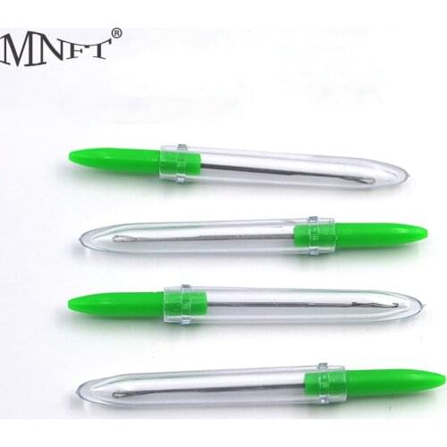 MNFT 20PCS Plastic Fishing Lure Needles Portable Outdoor Carp Fishing Bait Needle Set Green Threading Rigging Tool