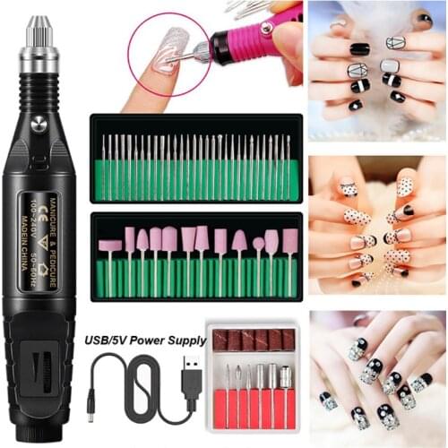 Nail Drill Bits Kit Grinder Polishing Tool Nail Tools Electric Manicure Drill 54PCS Electric Manicure Pedicure Set