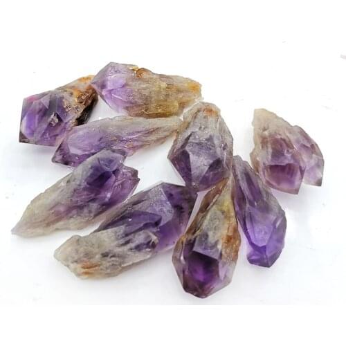 Natural Amethyst Skeletal Quartz Cluster Crystal Wand Point Specimen Lucky Healing Crystal Stones DIY Jewelry Home Decoration