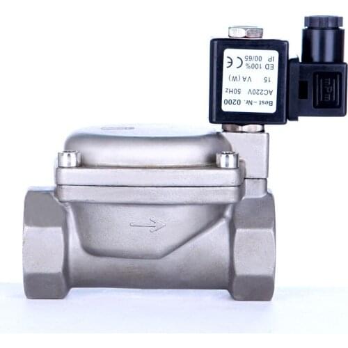 1-1/2" Normally Closed Stainless Steel High Pressure Solenoid Valve 110V 24V 12V 24v