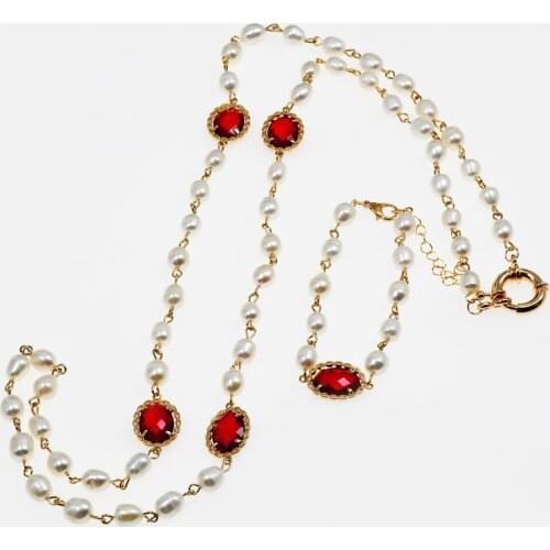 KBJW Original Simple Freshwater Pearl Necklace Handmade Jewelry Gold Color MultiColor Crystal Charm Sweater Chain for Women 2020