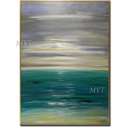 Sky And Water Scenery Abstract Oil Painting Wall Art Home Decor Picture Modern Oil Painting On Canvas 100% Handpainted No Framed