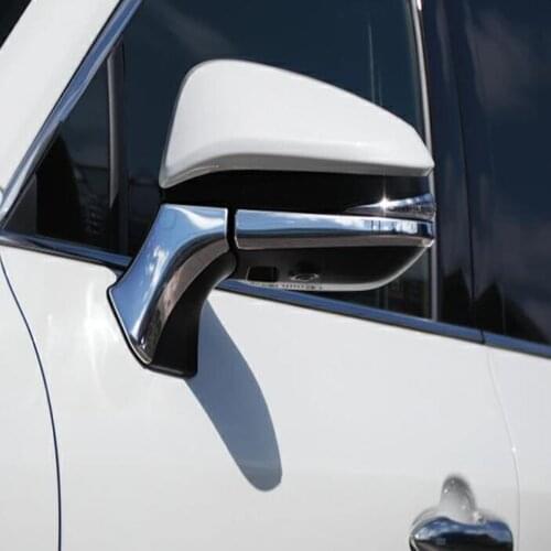 For Toyota Harrier Venza 2020 2021 ABS Chrome Car Accessories Rearview Mirror Strips Cover Trim Mirror Decoration Sticker Trims