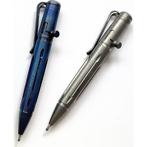Titanium Alloy Mini EDC Tactical Pen Gun Plug Pen Hidden Signature Pen Broken Window Pen Emergency Self-defense Tool Pen