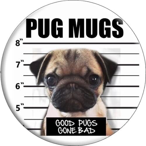 Funny Dog Pug Mugs Good Pugs Gone Bad Colorful Car Stickers Waterproof Decals PVC Motorcycle Accessories Sticker,14cm*14cm