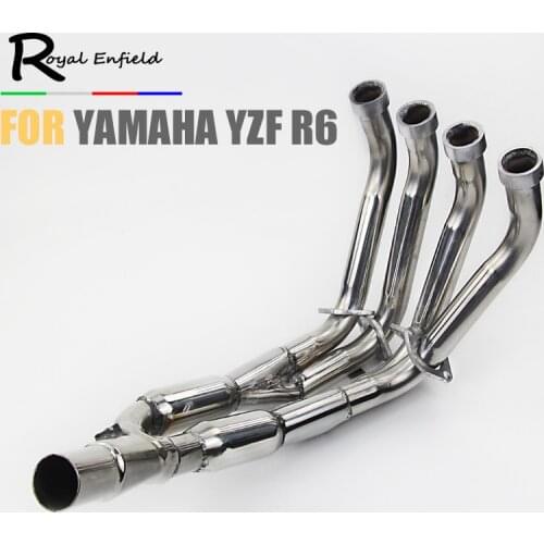 Motorcycle exhaust front pipe For Yamaha YZF R6 06-14 Exhaust Systems Headers Pipes 2006 2007 2008 2009 2010 2011 2012 2013