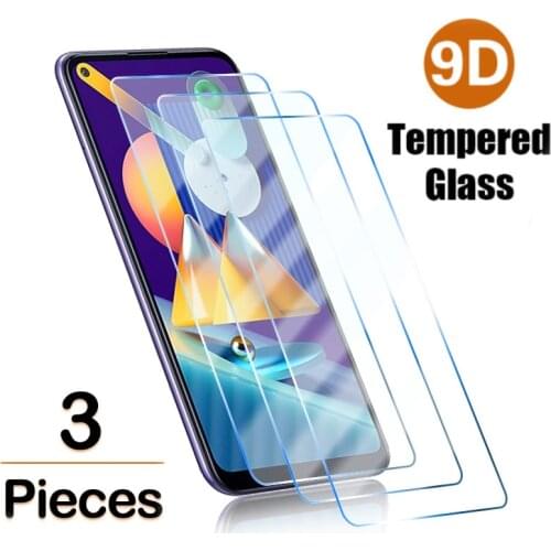 3-Pieces 9D Screen Protectors Glass For Samsung A70 70S A51 A71 A32 A52 Anti Scratch Safety Protective Glass on SamsungA12 32 52