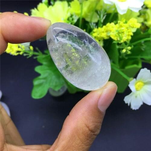 1PCS Natural Clear Quartz Crystal Gemstone Yoni Egg Meditation Reiki Healing Chakra Crystal Home Decoration Crystal Gemstone