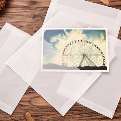 10 pcs/lot Korea Vintage Blank Translucent Vellum Paper Envelopes 17.5*12.5cm DIY Lovely Gifts Wallet Envelope Stationery