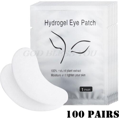 100 Pairs/Lot Under Eye Pads Lash Eyelash Extension Paper Patches Eye Tips Sticker Wraps Paper Patches Eyelash Make Up Tools