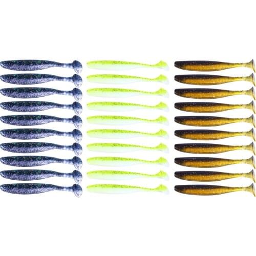 10x Jig Wobblers Worm Soft Lures 7cm 2g Fishing Artificial Rubber Swimbait