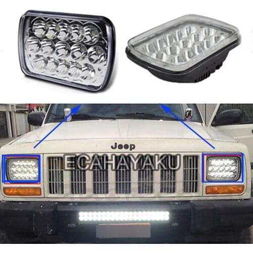 2 Pieces 7inch Led Headlamp Seal Beam 45W 4500lm 6000K Hi/lo beam Waterproof Driving Lights for Off-road Cars Truck SUV 4x4 12V